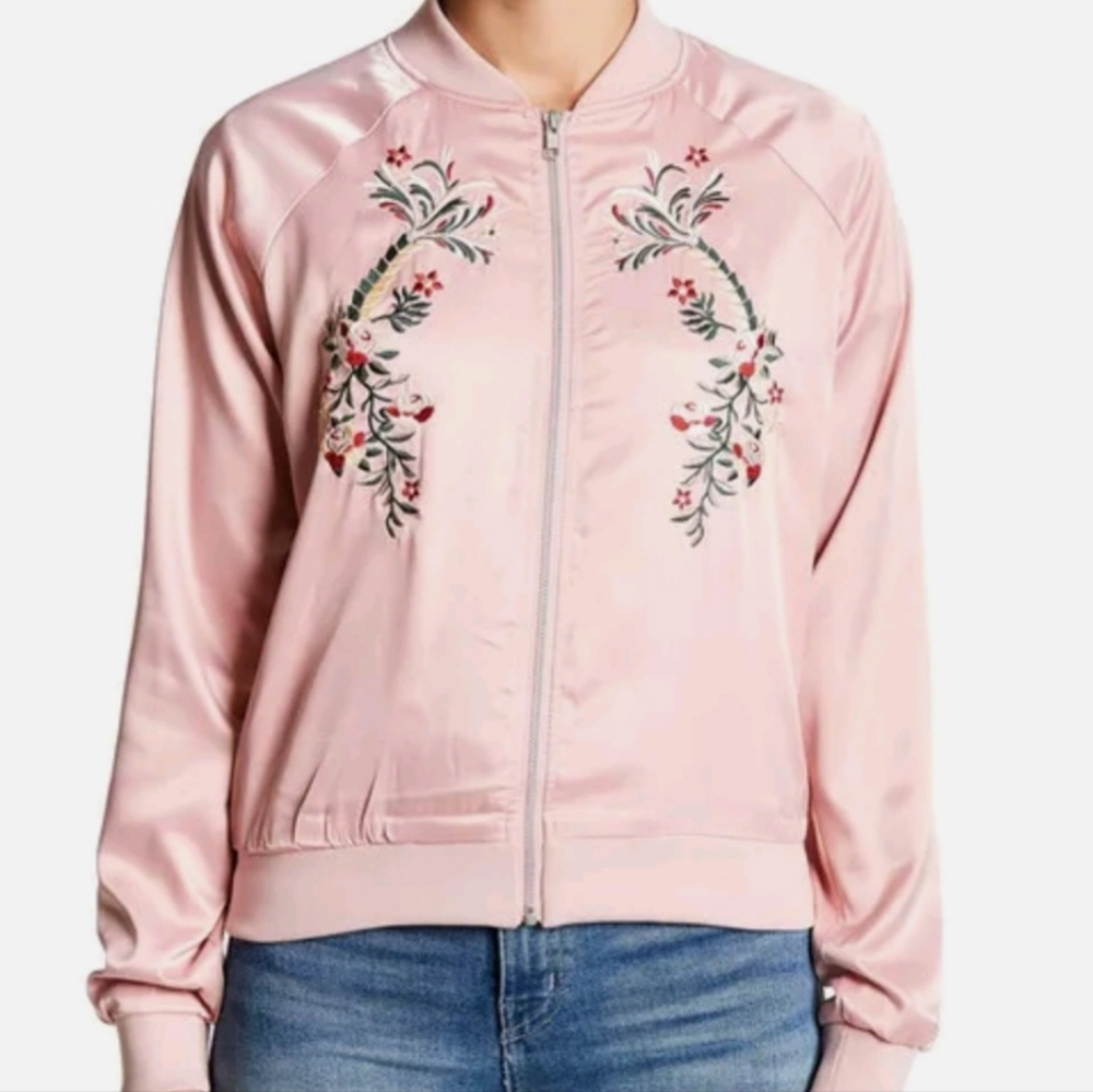 Romeo & Juliet Couture Navy Lightweight Floral Jacket sz Small